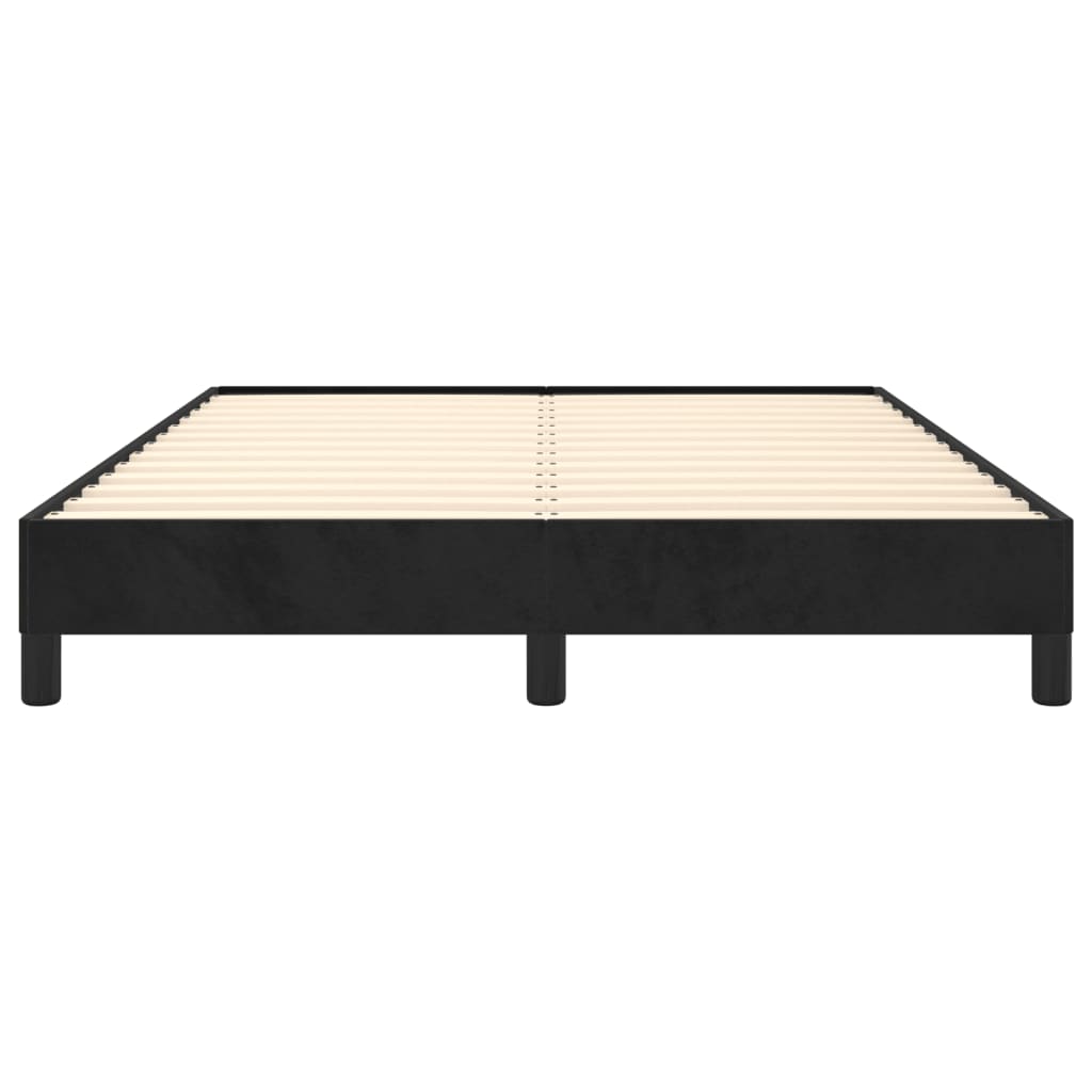 Bed Frame Black 137x187 cm Double Size Velvet