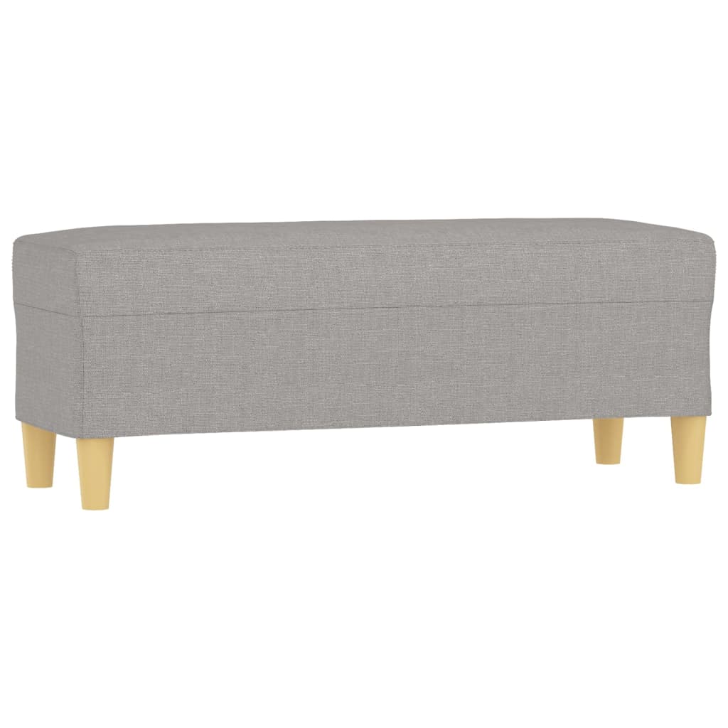 Bench Light Grey 100x35x41 cm Fabric