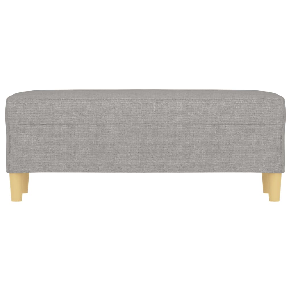 Bench Light Grey 100x35x41 cm Fabric