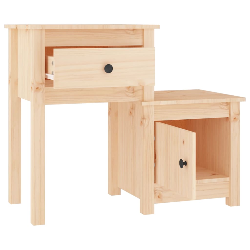 Bedside Cabinets 2 pcs 79.5x38x65.5 cm Solid Wood Pine