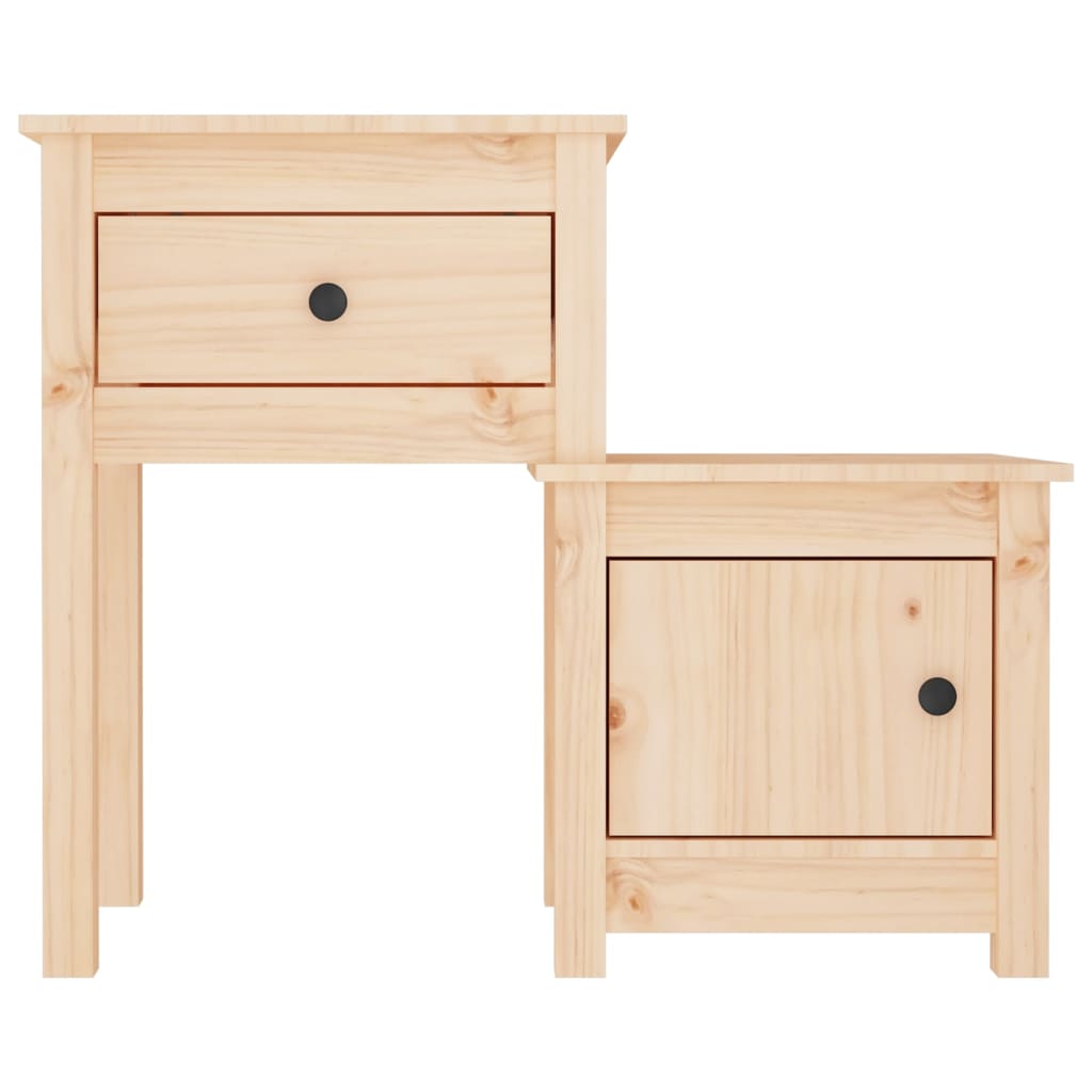 Bedside Cabinets 2 pcs 79.5x38x65.5 cm Solid Wood Pine