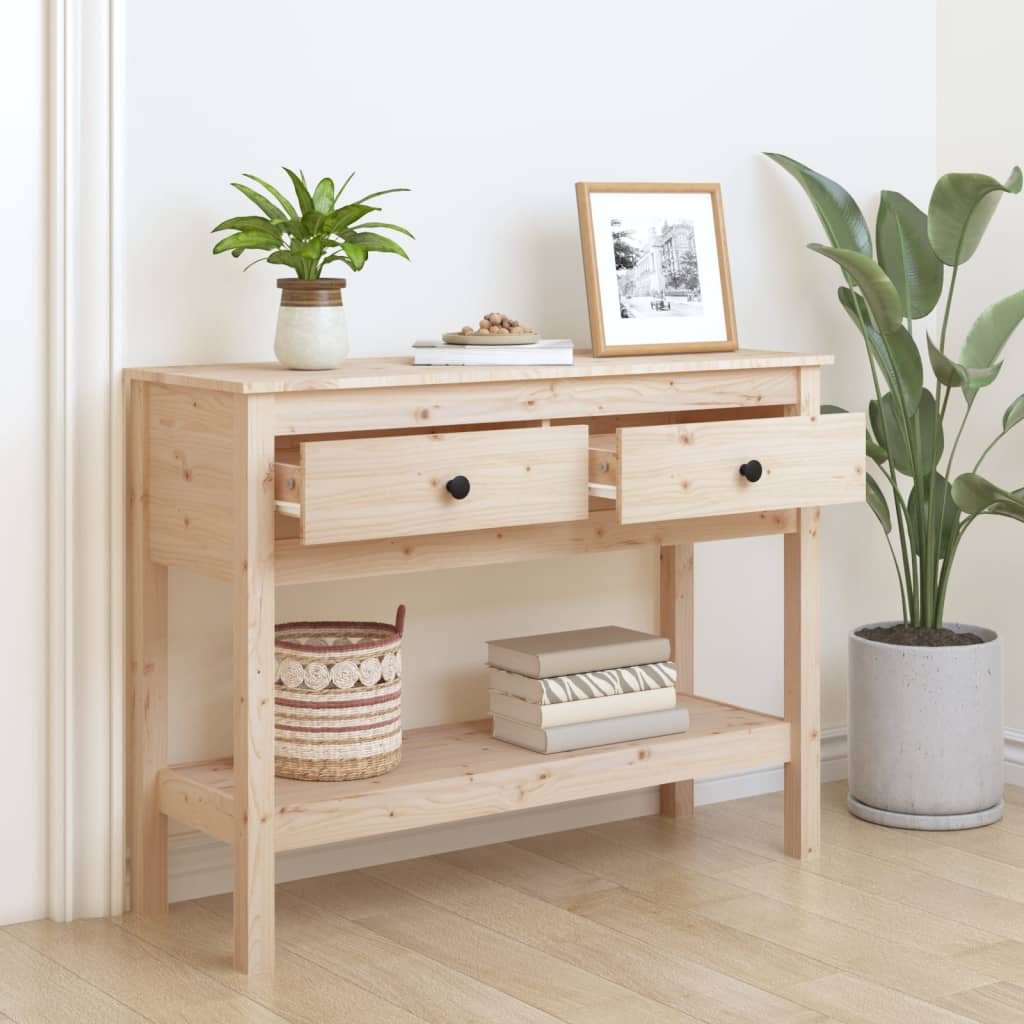 Console Table 100x35x75 cm Solid Wood Pine