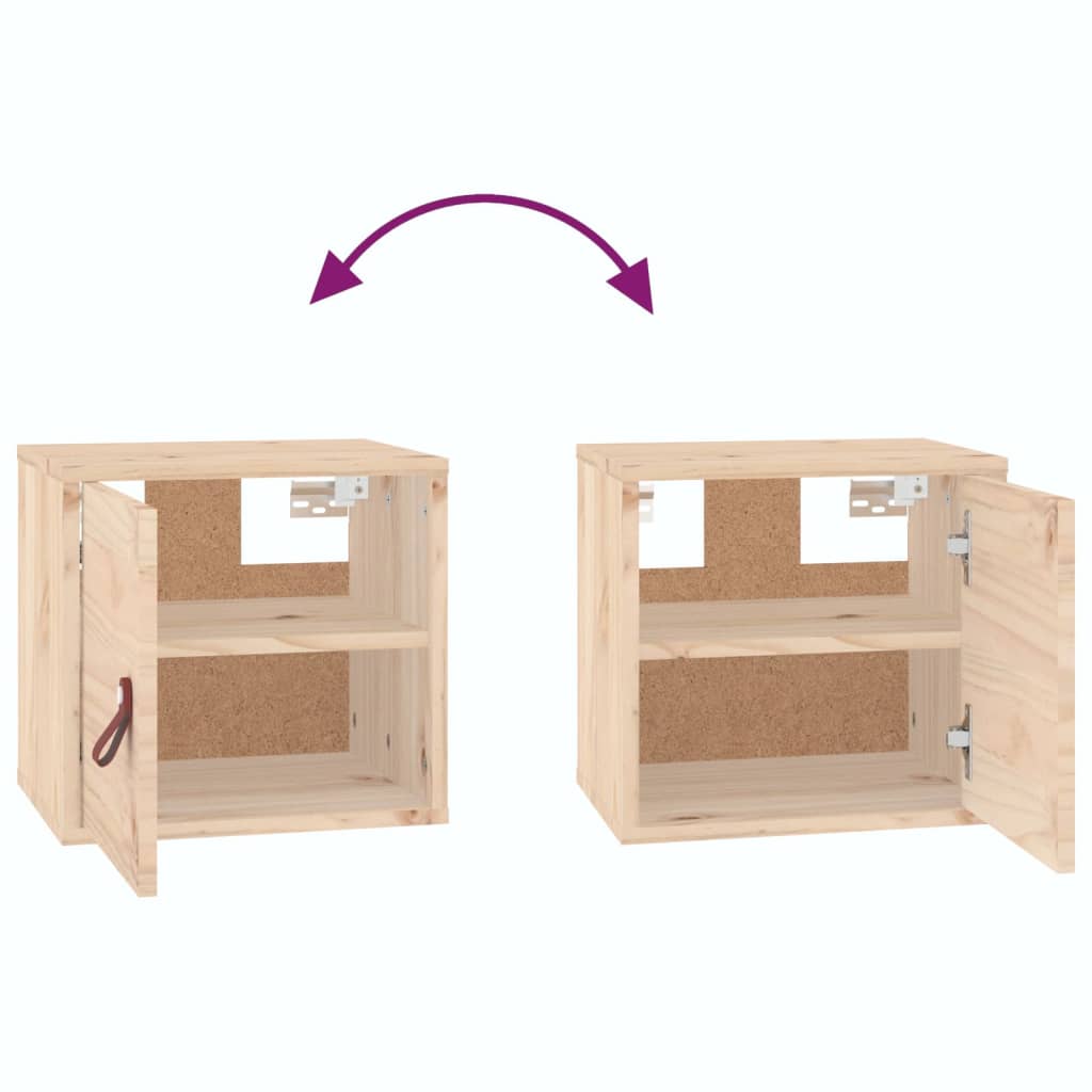 Wall Cabinets 2 pcs 31.5x30x30 cm Solid Wood Pine