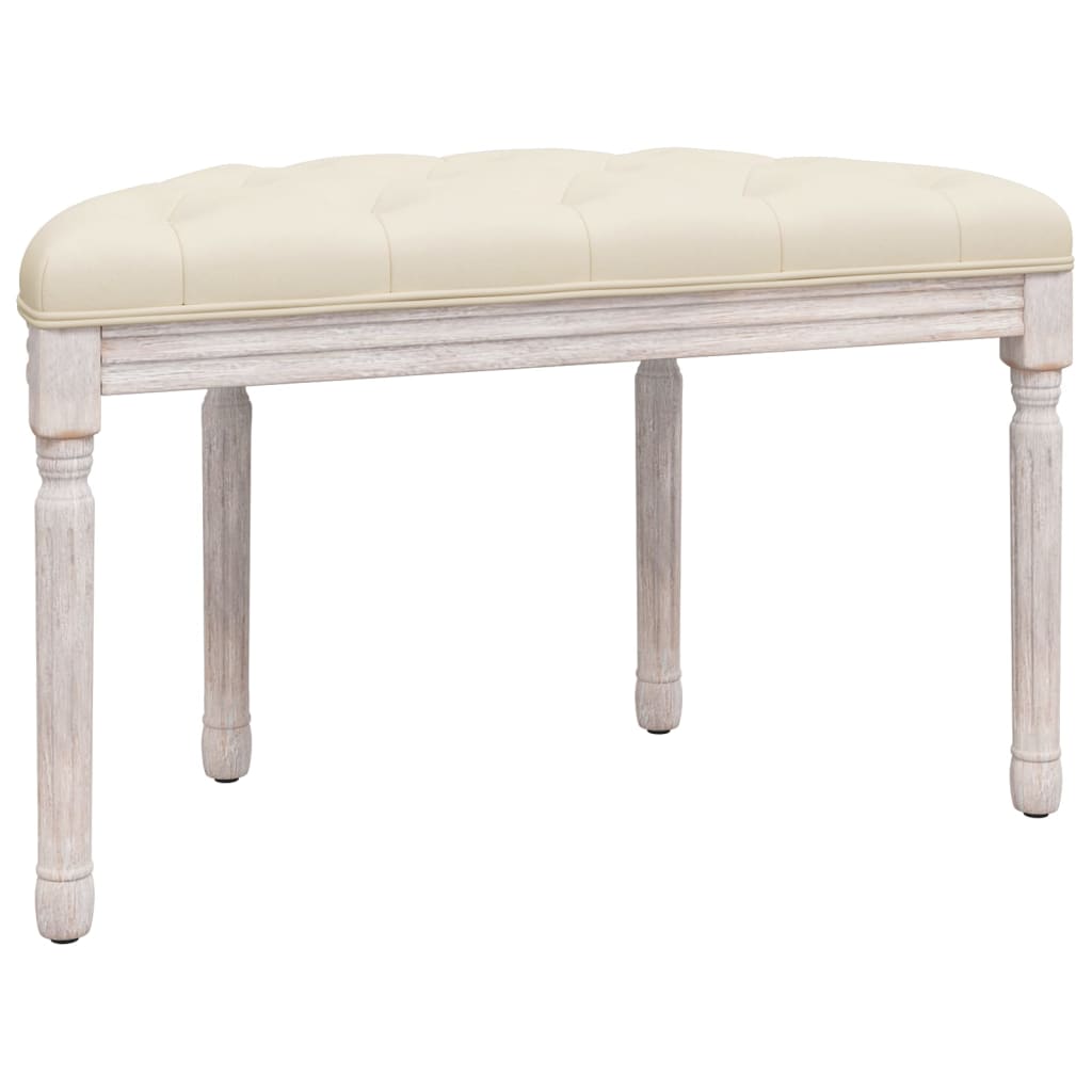 Bench Beige 81.5x41x49 cm linen