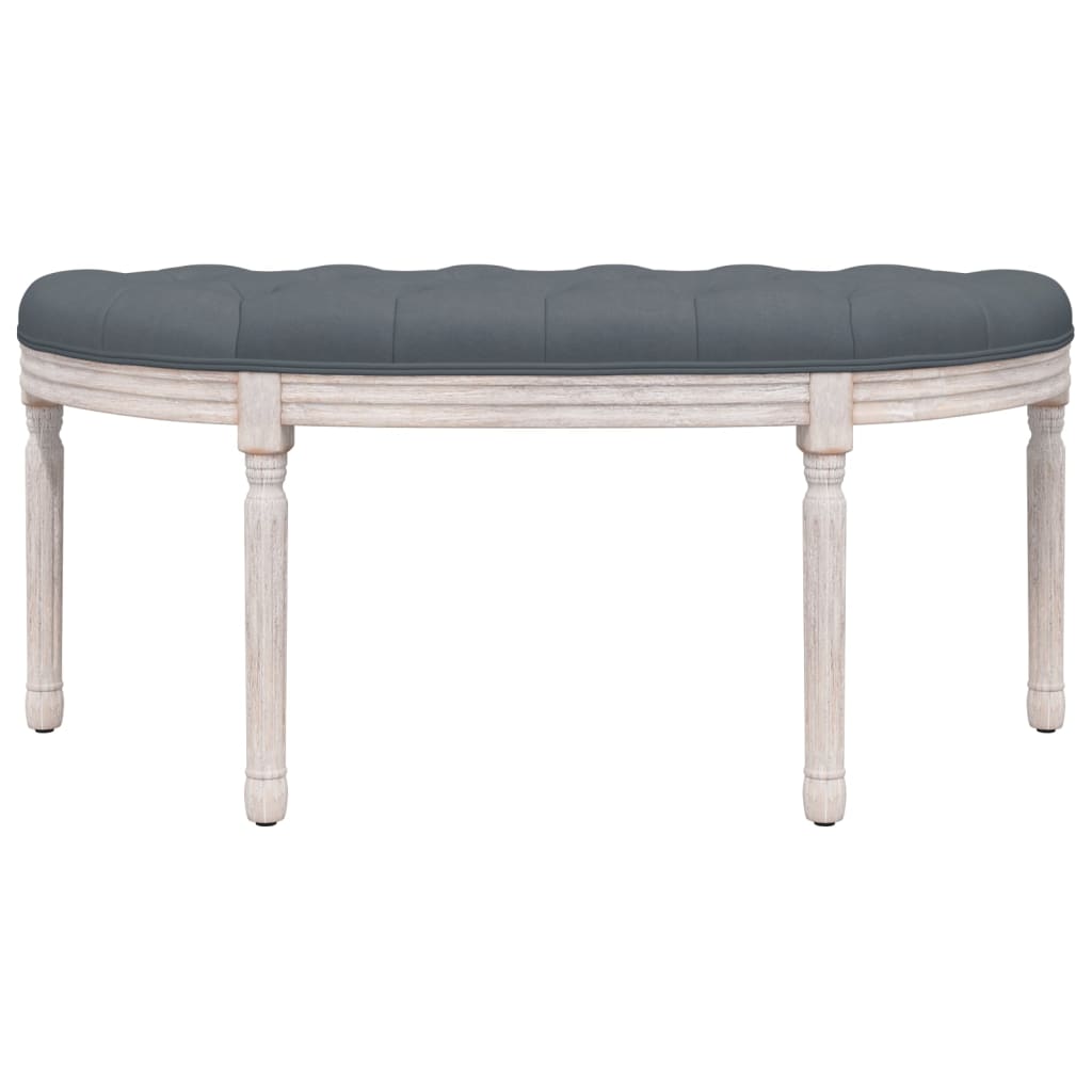 Bench Dark Grey 110.5x45x49 cm Velvet