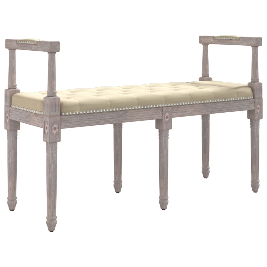 Bench Beige 110x40x70 cm linen