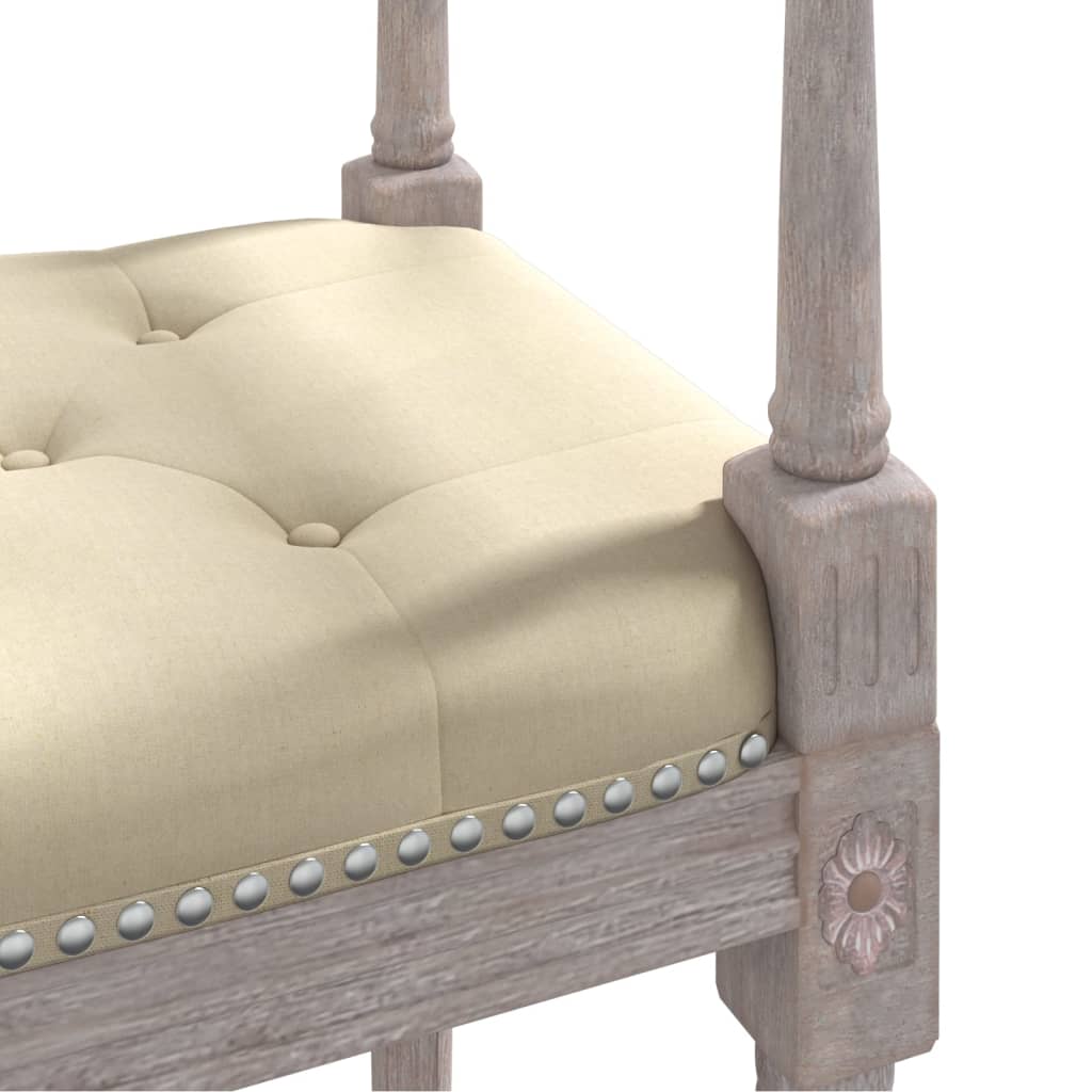 Bench Beige 110x40x70 cm linen