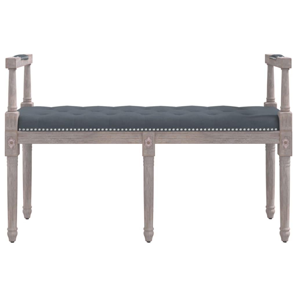 Bench Dark Grey 110x40x70 cm Velvet