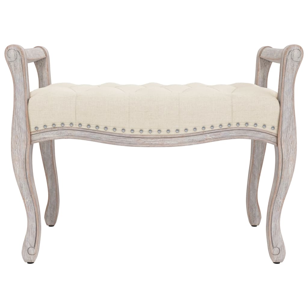 Bench Beige 80x45x60 cm linen