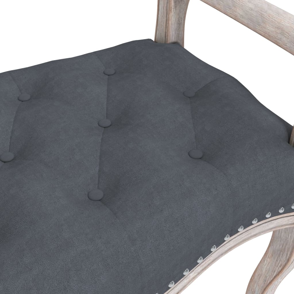 Bench Dark Grey 110x45x60 cm Velvet