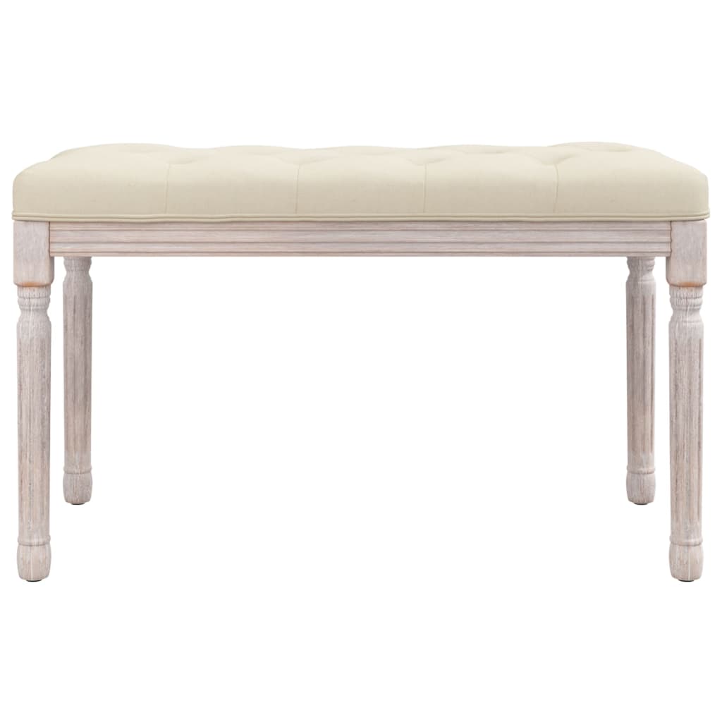 Bench Beige 80x40x49 cm Linen