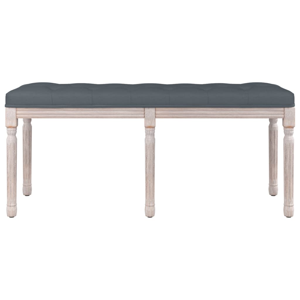 Bench Dark Grey 110x40x49 cm Velvet