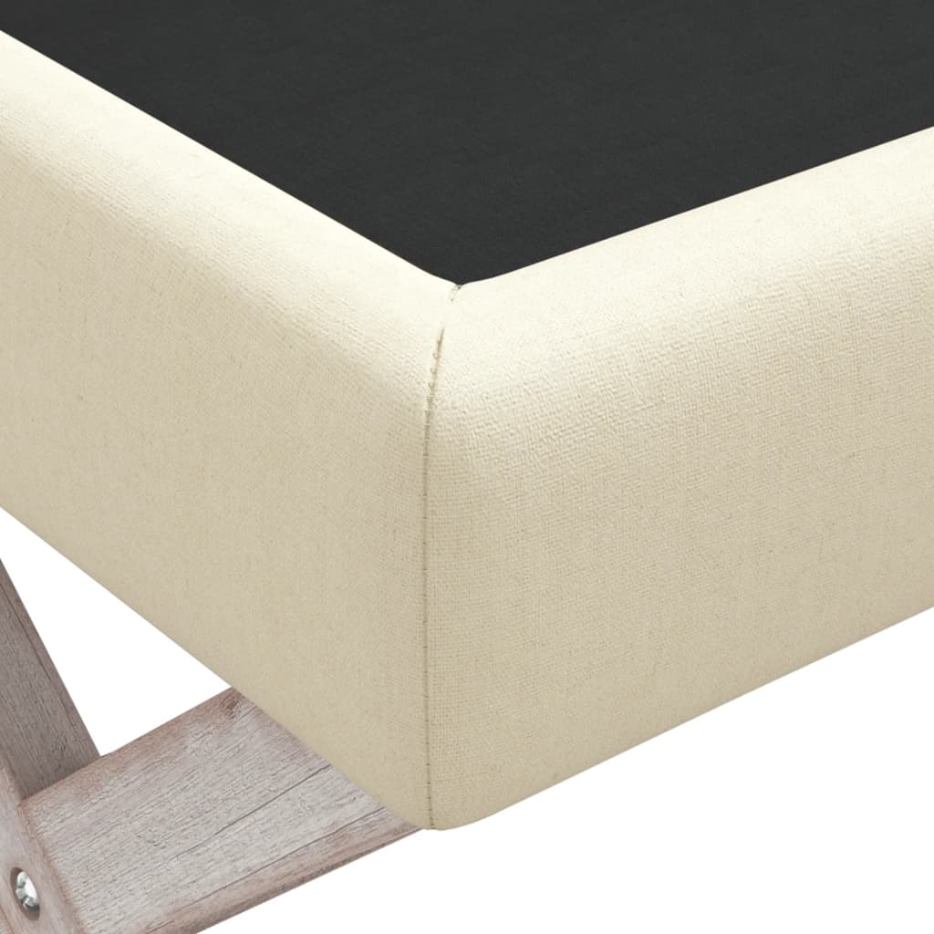 Storage Stool Beige 45x45x49 cm linen