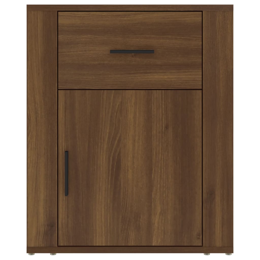 Bedside Cabinet Brown Oak 50x36x60 cm Engineered Wood