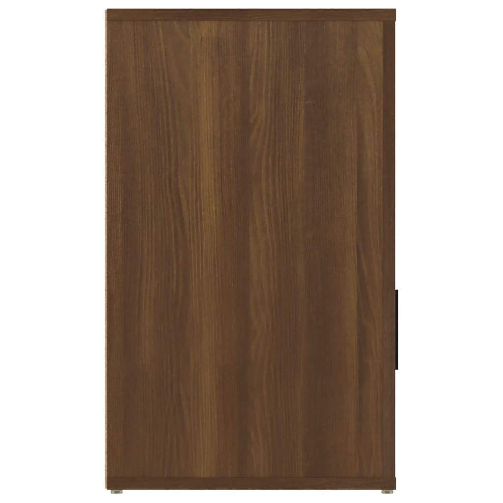 Bedside Cabinet Brown Oak 50x36x60 cm Engineered Wood