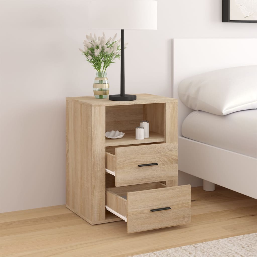 Bedside Cabinet Sonoma Oak 50x36x60 cm Engineered Wood