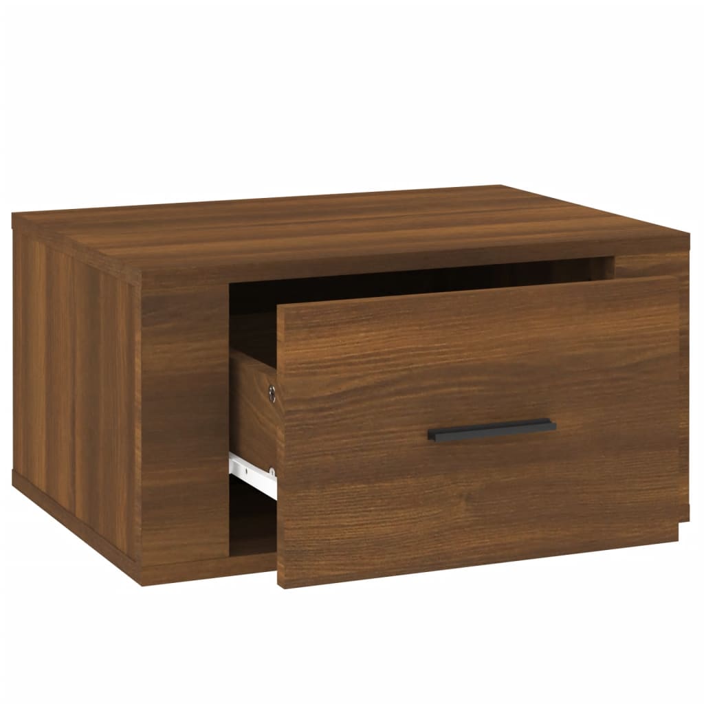 Wall-mounted Bedside Cabinet Brown Oak 50x36x25 cm