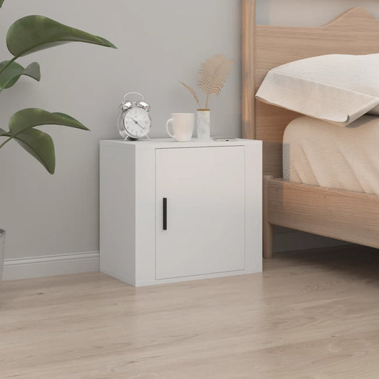 Wall-mounted Bedside Cabinet White 50x30x47 cm