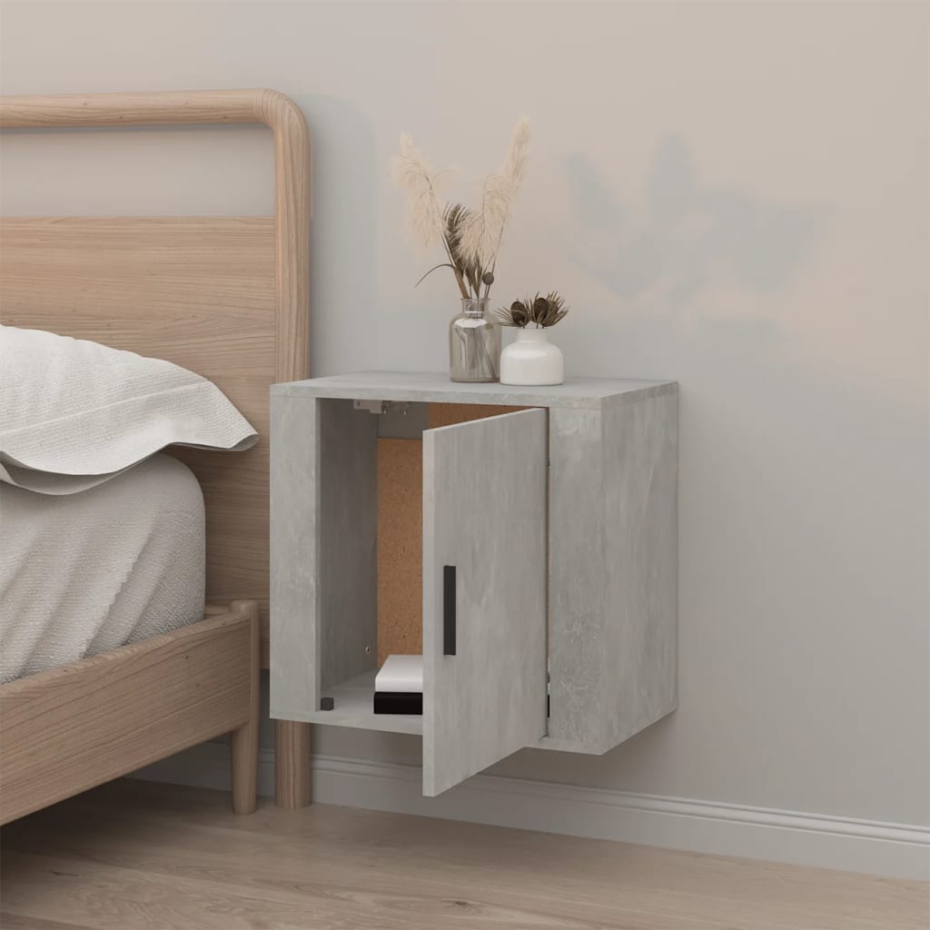 Wall-mounted Bedside Cabinet Concrete Grey 50x30x47 cm