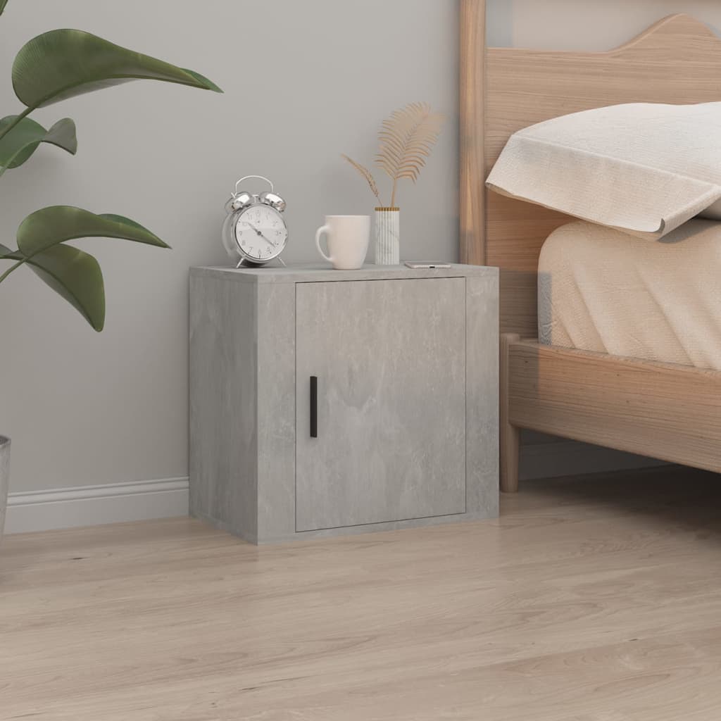 Wall-mounted Bedside Cabinets 2 pcs Concrete Grey 50x30x47 cm