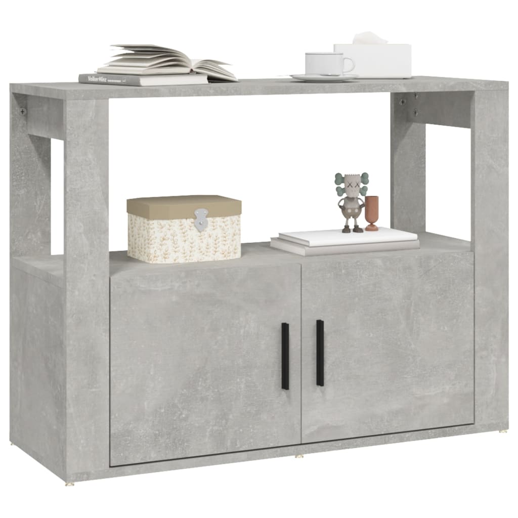 Sideboard Concrete Grey 80x30x60 cm Engineered Wood