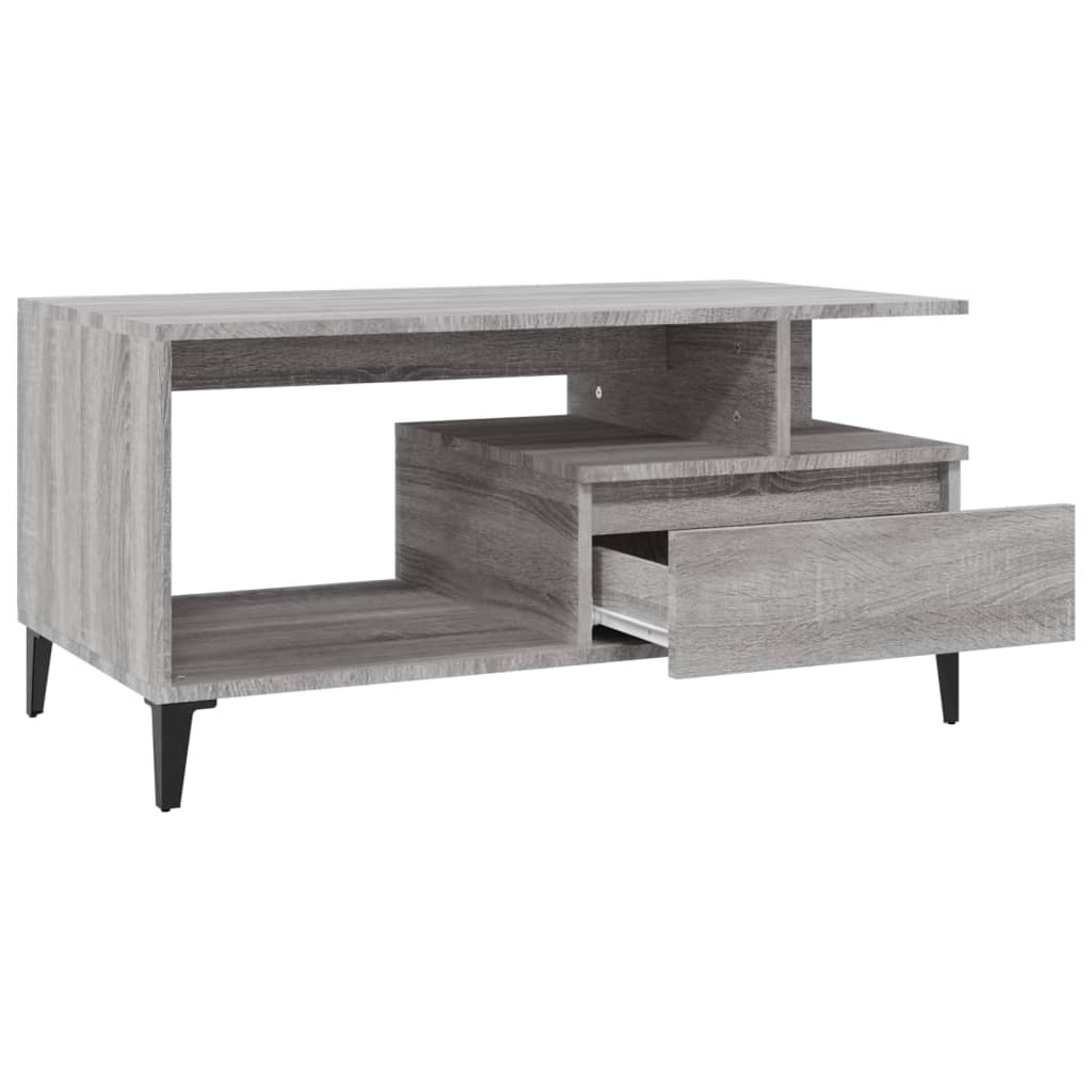 Coffee Table  Grey Sonoma 90x49x45 cm Engineered Wood