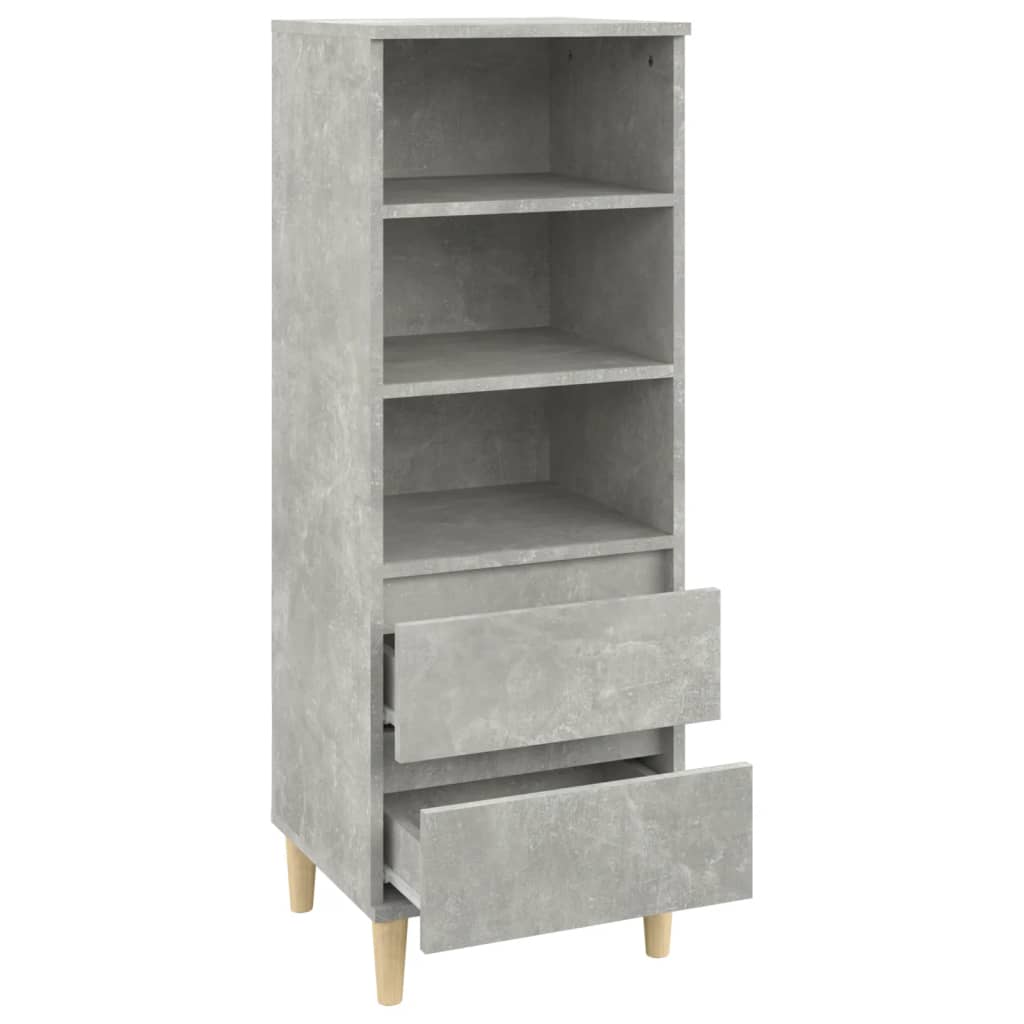 Highboard Concrete Grey 40x36x110 cm Engineered Wood