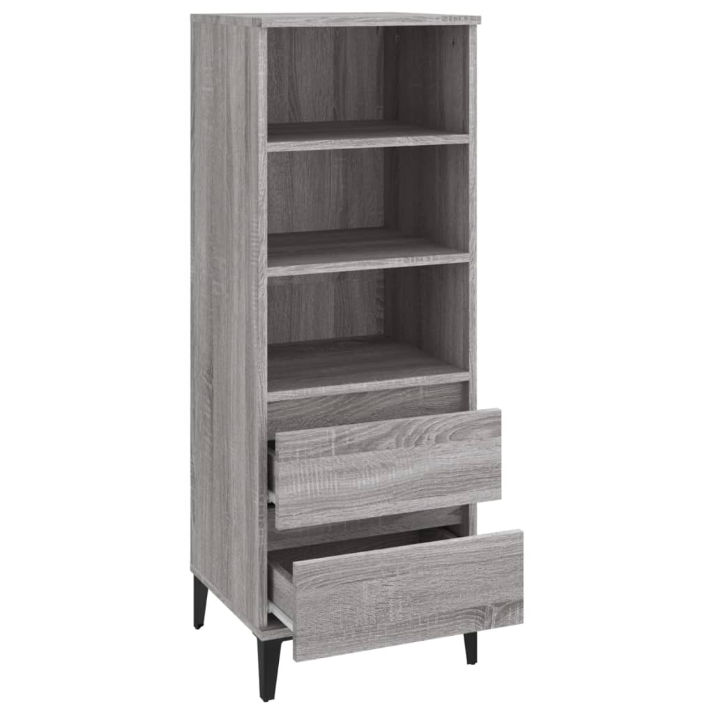 Highboard Grey Sonoma 40x36x110 cm Engineered Wood