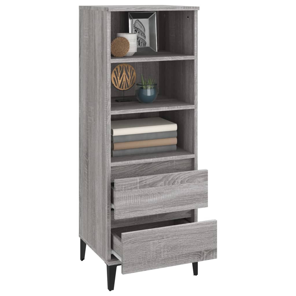 Highboard Grey Sonoma 40x36x110 cm Engineered Wood