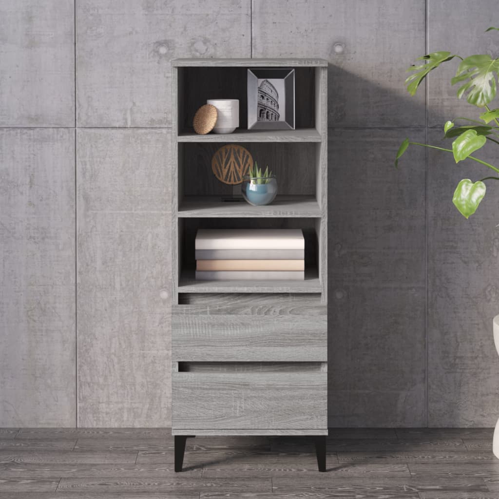 Highboard Grey Sonoma 40x36x110 cm Engineered Wood