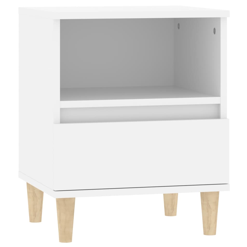 Bedside Cabinet White 40x35x50 cm