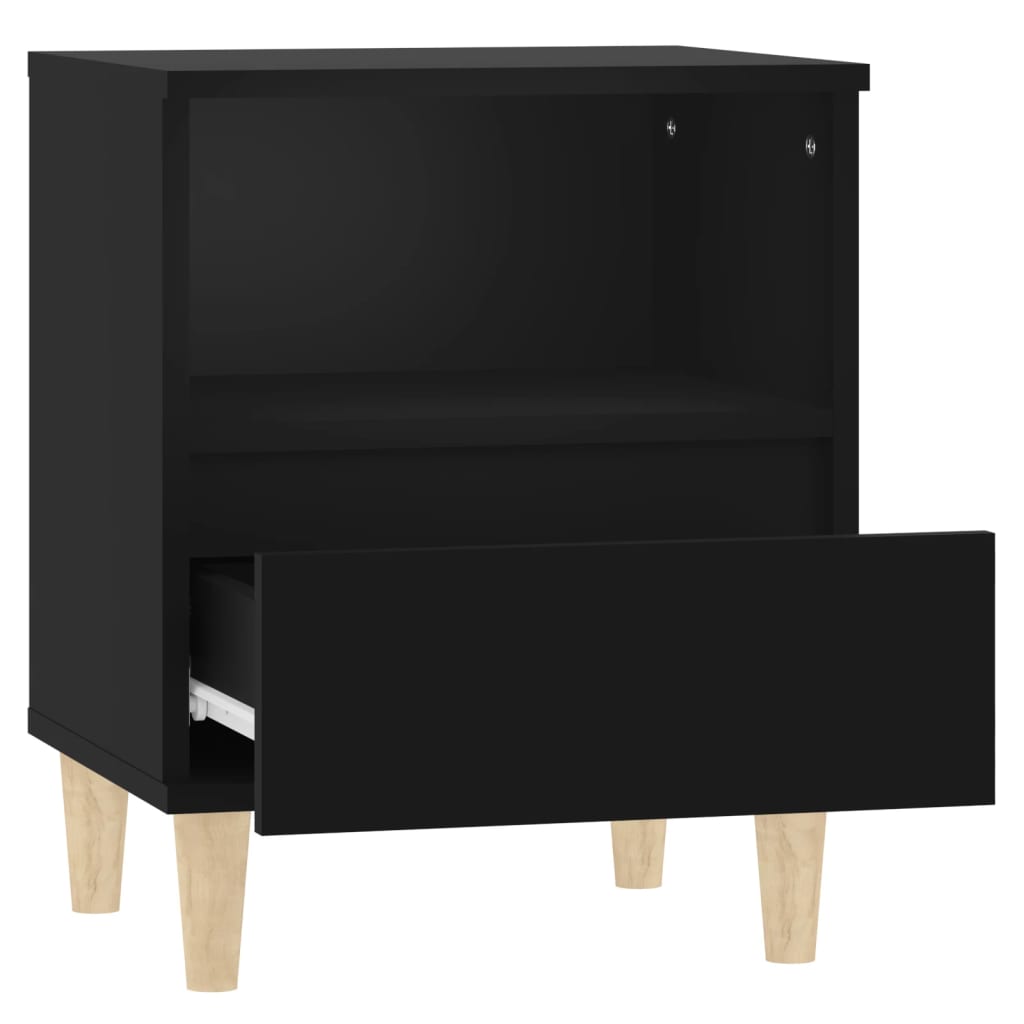 Bedside Cabinet Black 40x35x50 cm