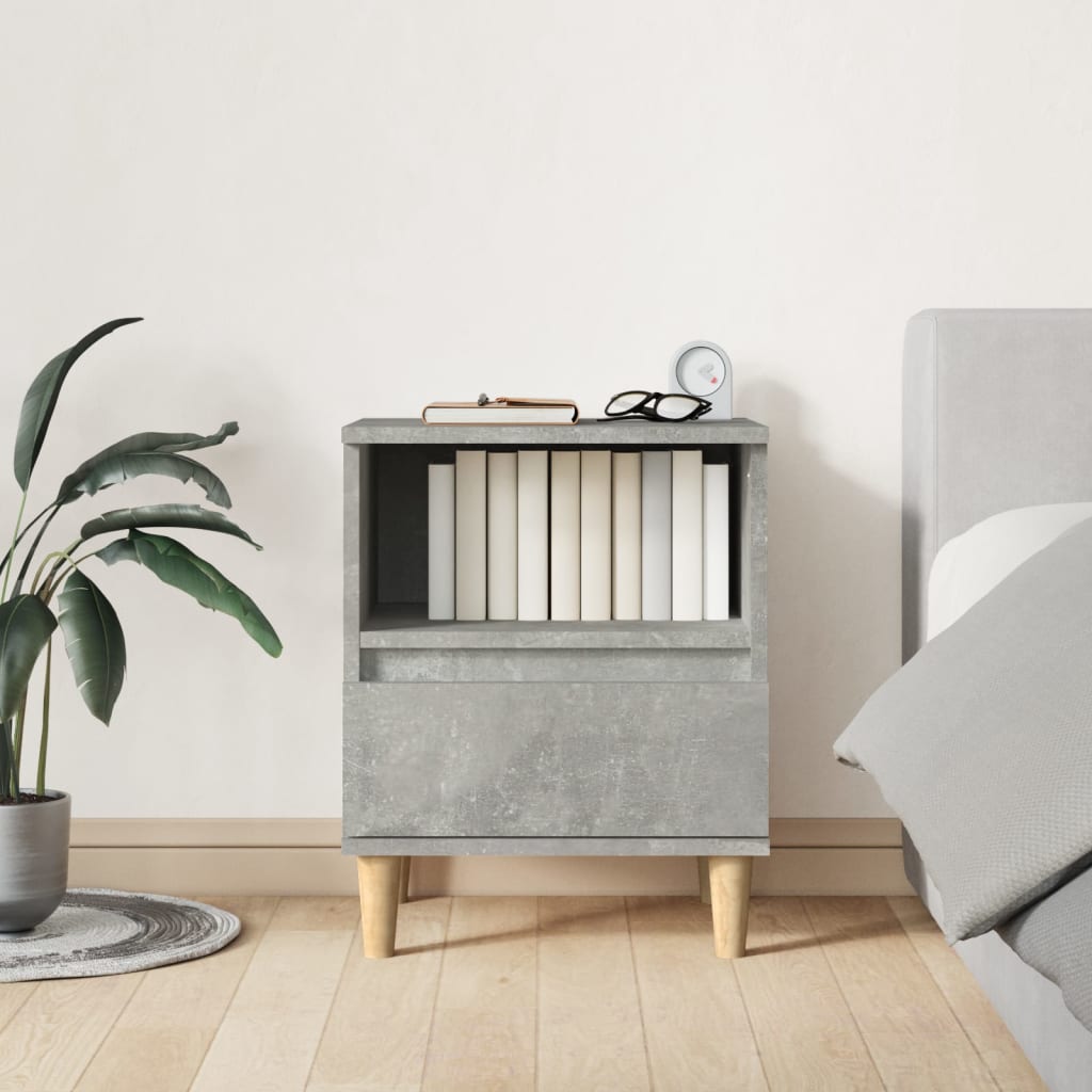 Bedside Cabinets 2 pcs Concrete Grey 40x35x50 cm