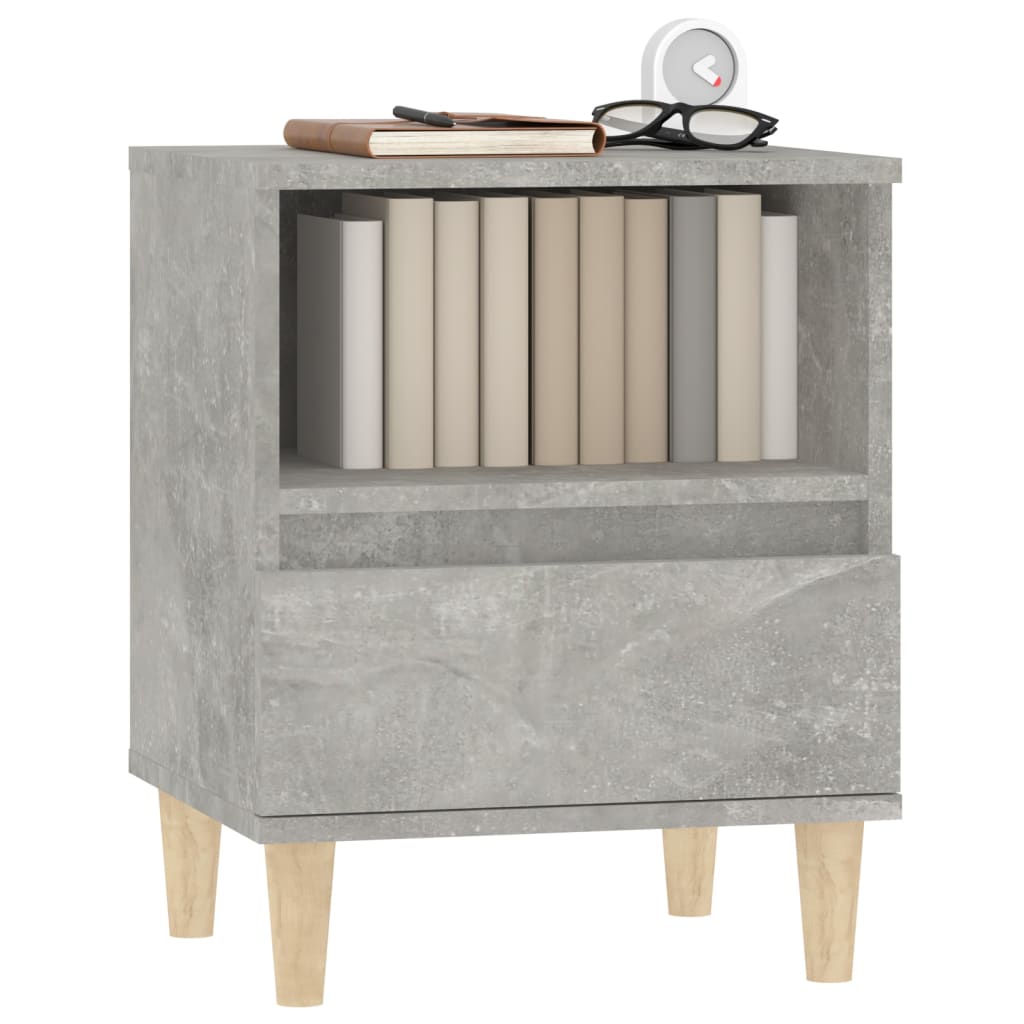 Bedside Cabinets 2 pcs Concrete Grey 40x35x50 cm