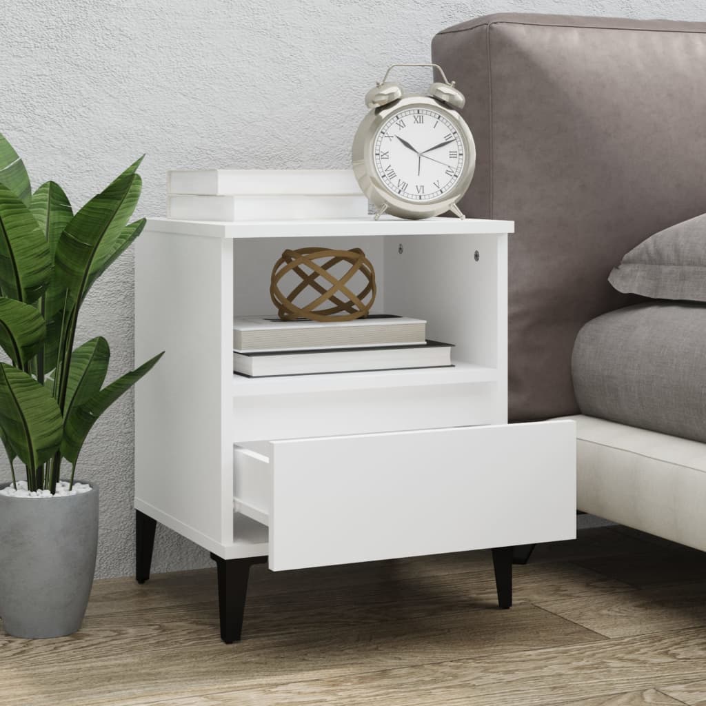 Bedside Cabinets 2 pcs White 40x35x50 cm