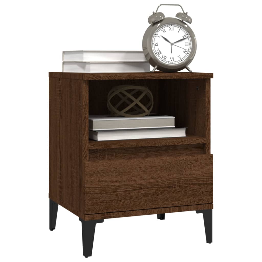 Bedside Cabinets 2 pcs Brown Oak 40x35x50 cm