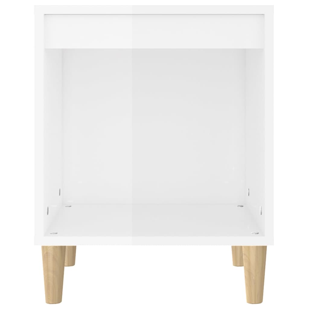 Bedside Cabinets 2 pcs High Gloss White 40x35x50 cm