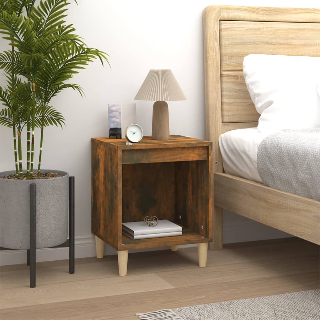 Bedside Cabinets 2 pcs Smoked Oak 40x35x50 cm