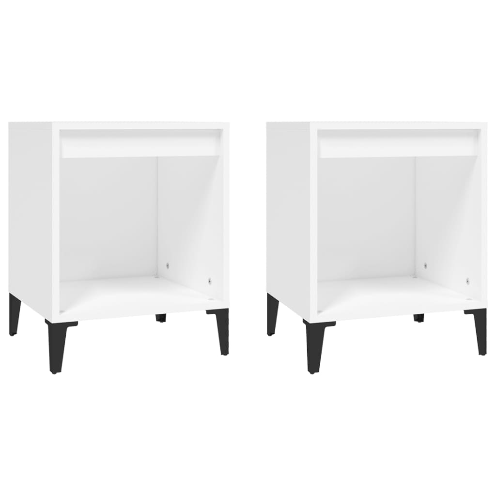 Bedside Cabinets 2 pcs White 40x35x50 cm