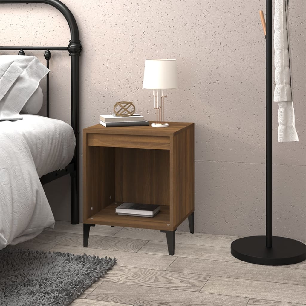 Bedside Cabinet Brown Oak 40x35x50 cm