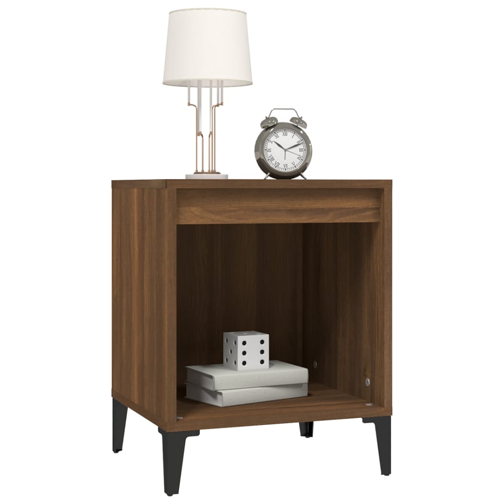 Bedside Cabinets 2 pcs Brown Oak 40x35x50 cm