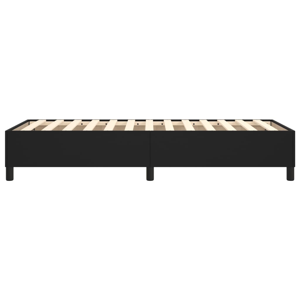 Box Spring Bed Frame Black 106x203 cm King Single Size Faux Leather