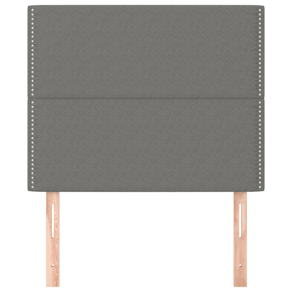 Headboards 2 pcs Dark Grey 80x5x78/88 cm Fabric