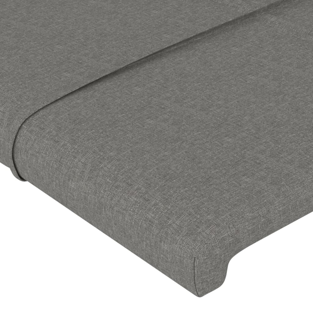 Headboards 4 pcs Dark Grey 100x5x78/88 cm Fabric