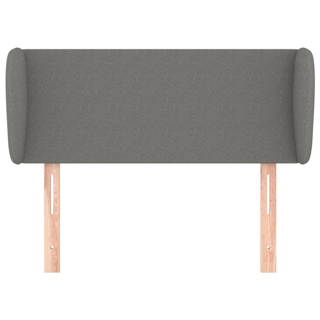 Headboard with Ears Dark Grey 103x23x78/88 cm Fabric