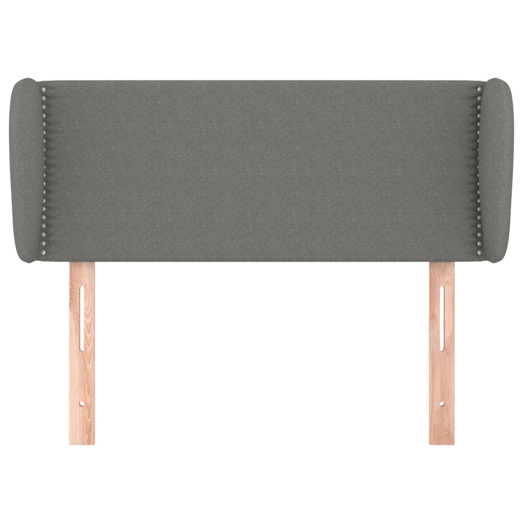 Headboard with Ears Dark Grey 103x23x78/88 cm Fabric