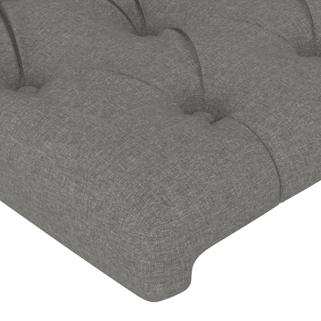 Headboard with Ears Dark Grey 83x23x118/128 cm Fabric