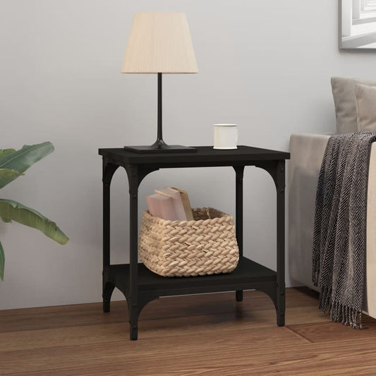 Side Table Black 40x30x42 cm Engineered Wood