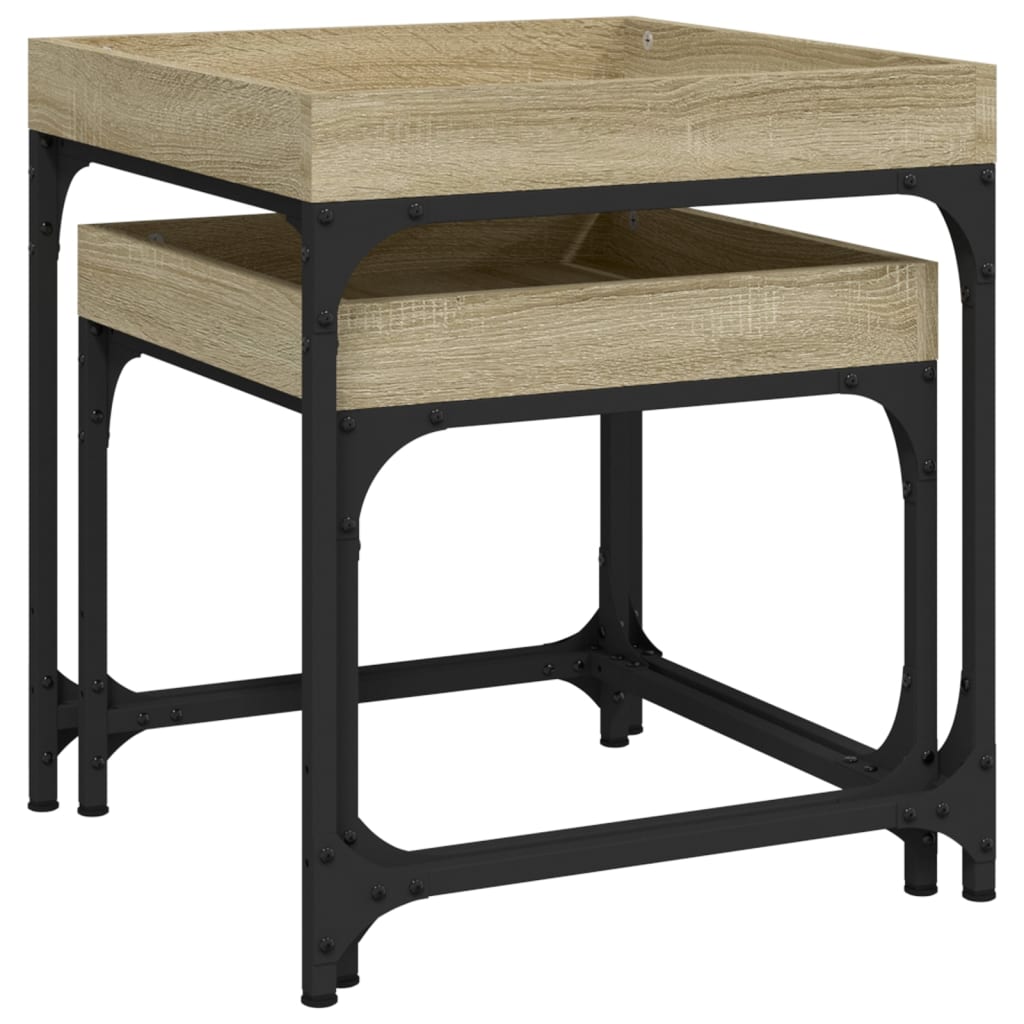 Side Tables 2 pcs Sonoma Oak Engineered Wood