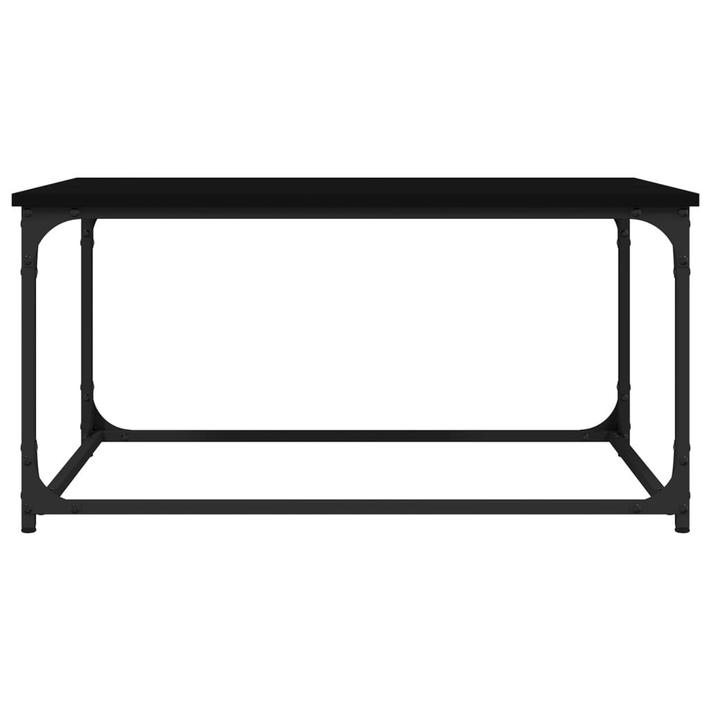 Coffee Table Black 80x50x40 cm Engineered Wood and Iron